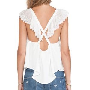 Stone Cold Fox Maryland criss cross top. O/S.